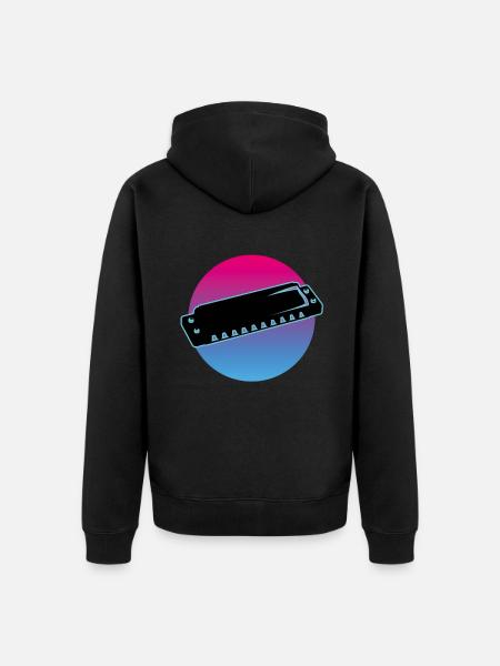 Harmonica - Veste à capuche bio Premium Unisexe - noir