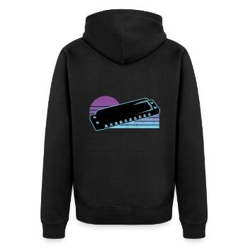 Harmonica - Veste à capuche bio Premium Unisexe - noir - Dos - Nico (187cm)