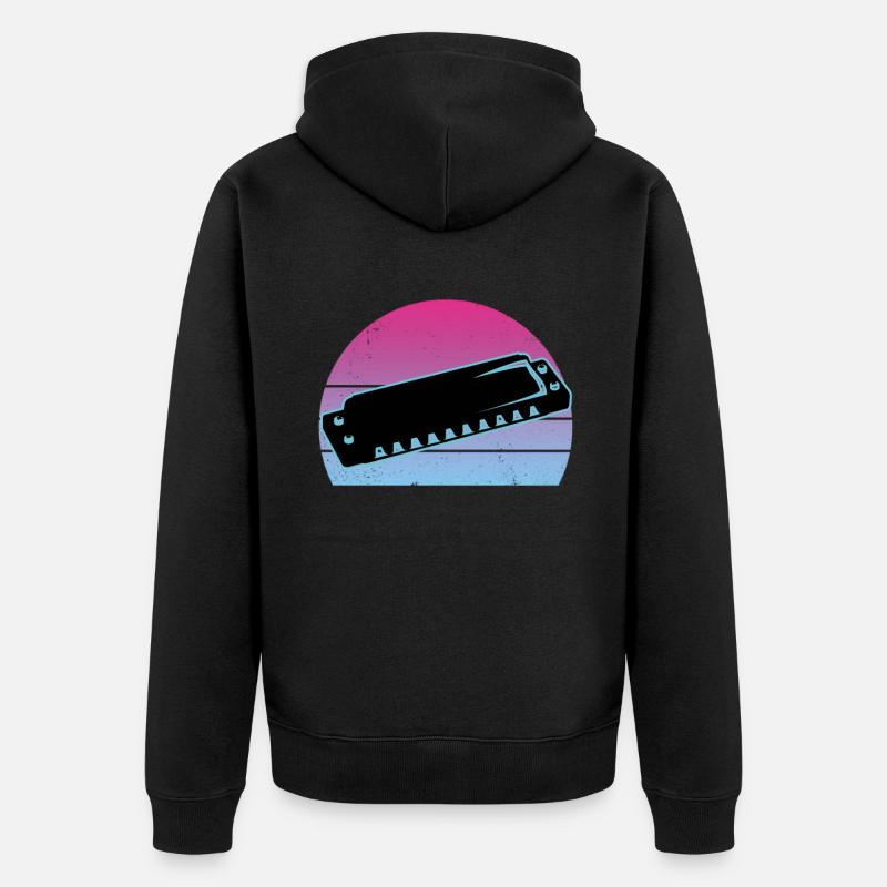 Harmonica - Veste à capuche bio Premium Unisexe - noir