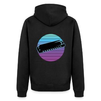 Harmonica - Veste à capuche bio Premium Unisexe - noir - Dos - Nico (187cm)