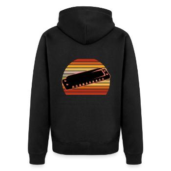 Harmonica - Veste à capuche bio Premium Unisexe - noir - Dos - Nico (187cm)