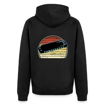 Harmonica - Veste à capuche bio Premium Unisexe - noir - Dos - Nico (187cm)