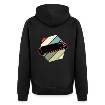 Harmonica - Veste à capuche bio Premium Unisexe - noir - Dos - Nico (187cm)