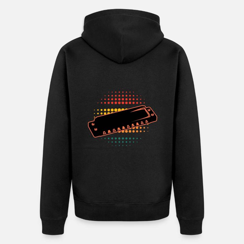 Harmonica - Veste à capuche bio Premium Unisexe - noir