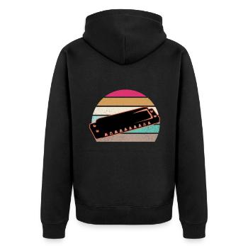 Harmonica - Veste à capuche bio Premium Unisexe - noir - Dos - Nico (187cm)