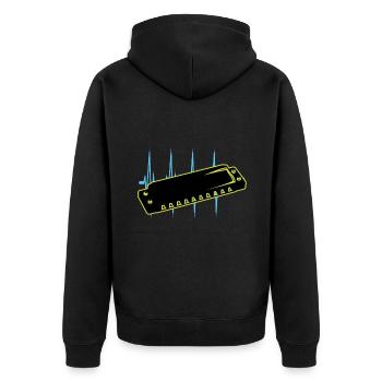 Harmonica - Veste à capuche bio Premium Unisexe - noir - Dos - Nico (187cm)