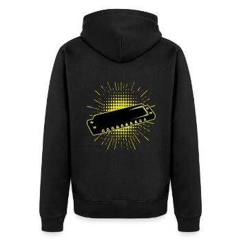 Harmonica - Veste à capuche bio Premium Unisexe - noir - Dos - Nico (187cm)