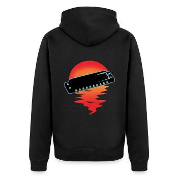 Harmonica - Veste à capuche bio Premium Unisexe - noir - Dos - Nico (187cm)