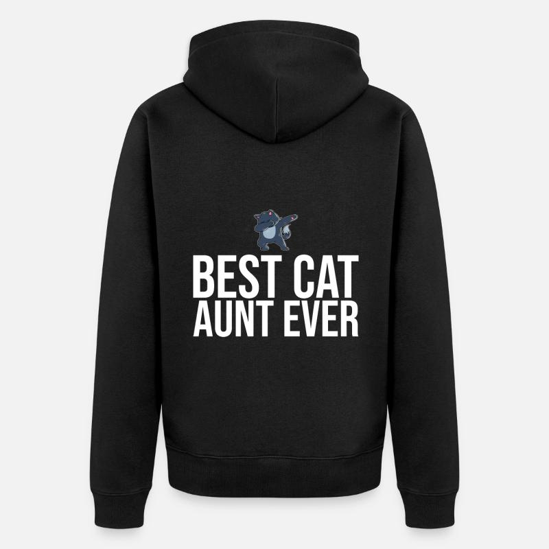 Dabbing Cat Funny Cat - Veste à capuche bio Premium Unisexe - noir