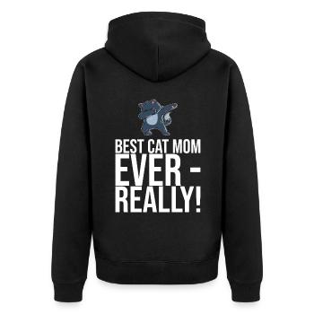 Dabbing Cat Funny Cat - Veste à capuche bio Premium Unisexe - noir - Dos - Nico (187cm)