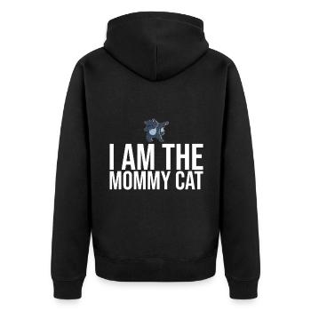 Dabbing Cat Funny Cat - Unisex Premium Organic Zip Hoodie - black - Back - Nico (187cm)