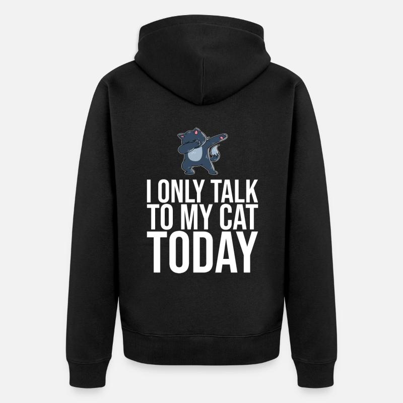 Dabbing Cat Funny Cat - Veste à capuche bio Premium Unisexe - noir