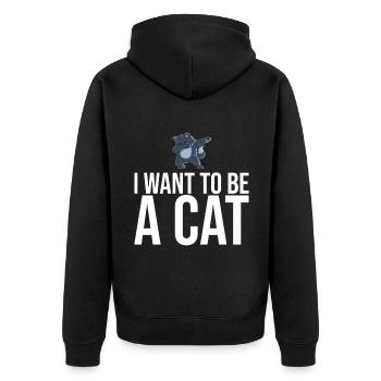 Dabbing Cat Funny Cat - Veste à capuche bio Premium Unisexe - noir - Dos - Nico (187cm)