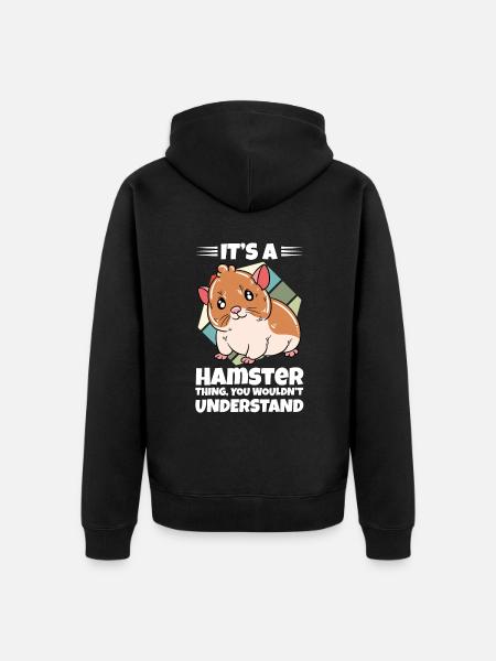 I'd Rather Be With My Hamster - Ekologisk premiumluvjack unisex - svart