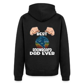 Le meilleur papa de snowboard de tous les temps - Veste à capuche bio Premium Unisexe - noir - Dos - Nico (187cm)