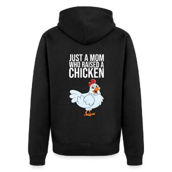 Juste une maman qui a élevé un poulet - Veste à capuche bio Premium Unisexe - noir - Dos - Nico (187cm)