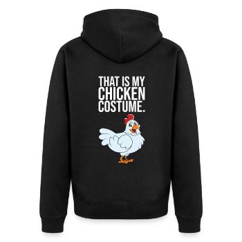 C’est mon costume de poulet - Veste à capuche bio Premium Unisexe - noir - Dos - Nico (187cm)