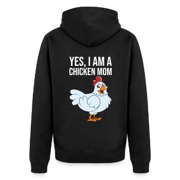 Oui, je suis une maman poulet - Veste à capuche bio Premium Unisexe - noir - Dos - Nico (187cm)