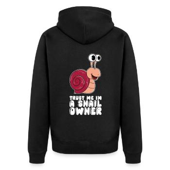 Faites-moi confiance pour posséder un escargot - Veste à capuche bio Premium Unisexe - noir - Dos - Nico (187cm)