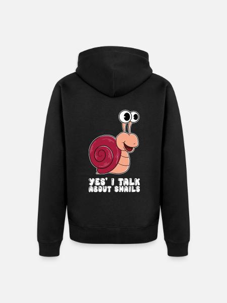 Yes, I'm talking about snails - Unisex Premium Organic Zip Hoodie - black