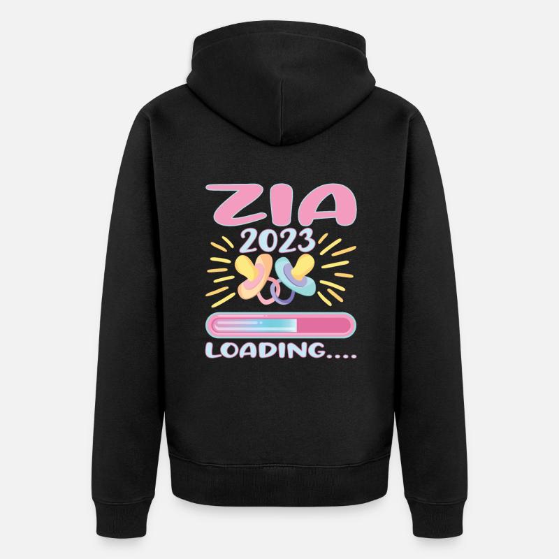 Zia 2023 Chargement - Veste à capuche bio Premium Unisexe - noir