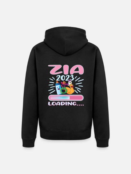 Zia 2023 Loading Zia - Unisex Premium Organic Zip Hoodie - black