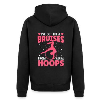 J’ai ces ecchymoses en forme de cerceaux aériens - Veste à capuche bio Premium Unisexe - noir - Dos - Nico (187cm)