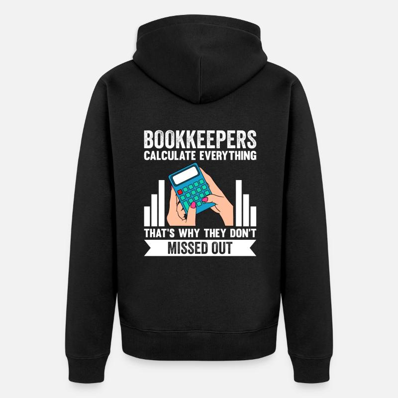 Tenue de livres Comptable Comptable - Veste à capuche bio Premium Unisexe - noir