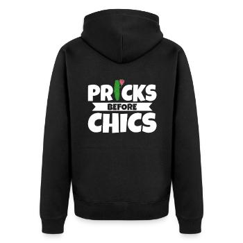 Les piqûres de cactus avant les chics - Veste à capuche bio Premium Unisexe - noir - Dos - Nico (187cm)