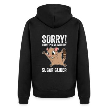 Désolé, j’ai des projets avec mon Sugar Glider - Veste à capuche bio Premium Unisexe - noir - Dos - Nico (187cm)
