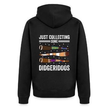 Just Collecting Some Didgeridoos - Unisex Premium Organic Zip Hoodie - black - Back - Nico (187cm)