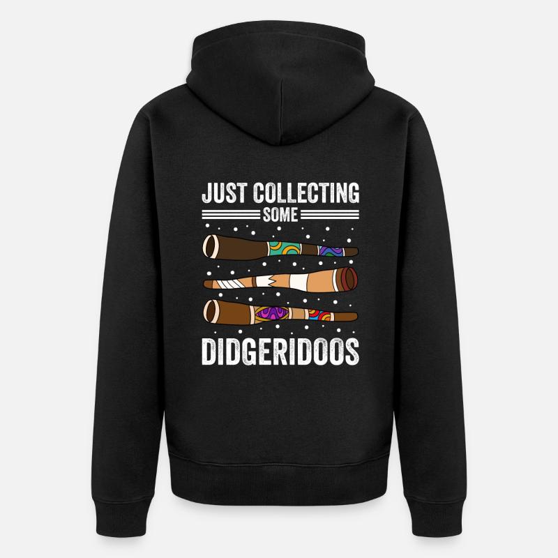 Juste collectionner des didgeridoos - Veste à capuche bio Premium Unisexe - noir