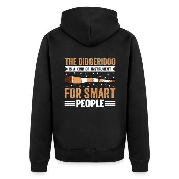 Didgeridoo Is An Instrument For Smart People - Unisex Premium Organic Zip Hoodie - black - Back - Nico (187cm)