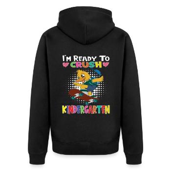 Je suis prêt à écraser le canard de skateboard de maternelle - Veste à capuche bio Premium Unisexe - noir - Dos - Nico (187cm)