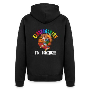 Maternelle I’m Coming Bear Skateboard - Veste à capuche bio Premium Unisexe - noir - Dos - Nico (187cm)