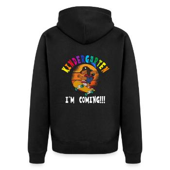 Maternelle Je viens Chien Skateboard - Veste à capuche bio Premium Unisexe - noir - Dos - Nico (187cm)