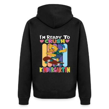 Canard de skateboard Je suis prêt à écraser la maternelle - Veste à capuche bio Premium Unisexe - noir - Dos - Nico (187cm)