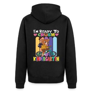 Kindergarten Child Kindergarten Gift - Unisex Premium Organic Zip Hoodie - black - Back - Nico (187cm)