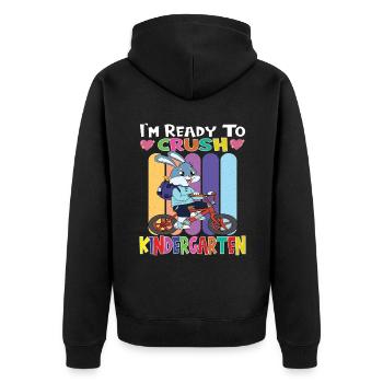 Kindergarten Child Kindergarten Gift - Unisex Premium Organic Zip Hoodie - black - Back - Nico (187cm)