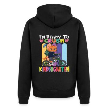 Kindergarten Child Kindergarten Gift - Unisex Premium Organic Zip Hoodie - black - Back - Nico (187cm)