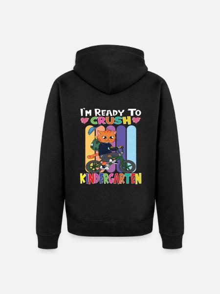 Kindergartenkind Kindergarten Geschenk - Unisex Premium Bio Zip Hoodie - Schwarz
