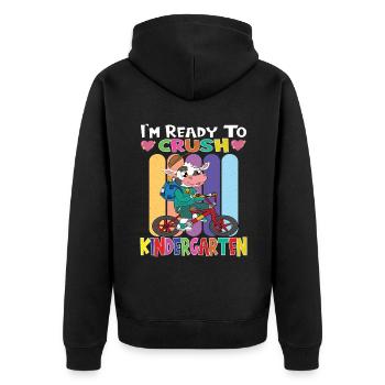 Kindergarten Child Kindergarten Gift - Unisex Premium Organic Zip Hoodie - black - Back - Nico (187cm)