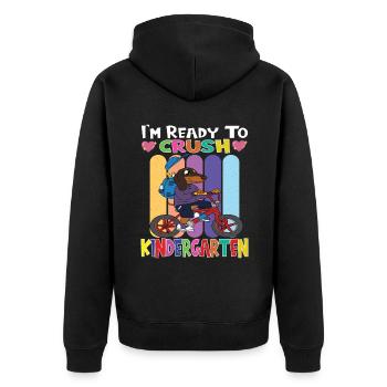 Kindergarten Child Kindergarten Gift - Unisex Premium Organic Zip Hoodie - black - Back - Nico (187cm)