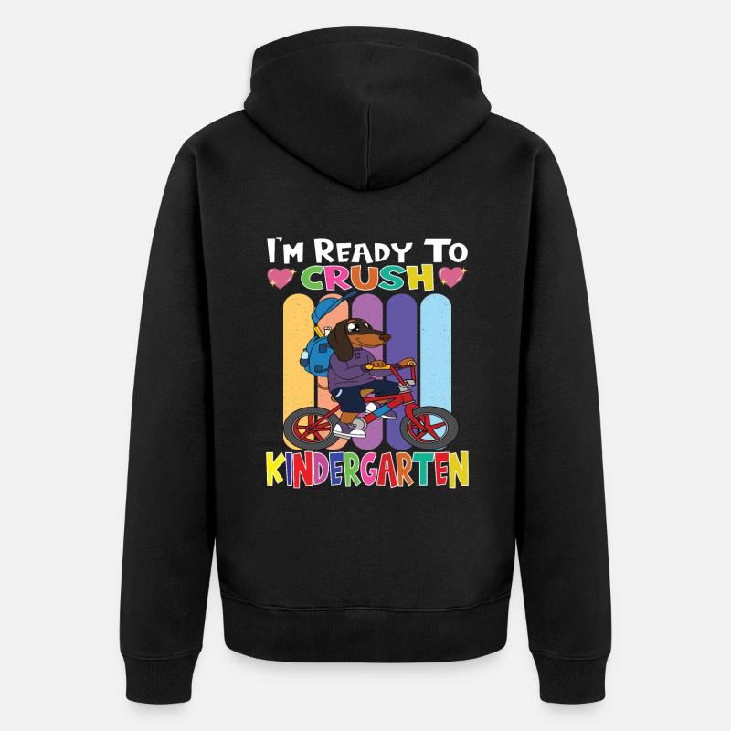 Kindergartenkind Kindergarten Geschenk - Unisex Premium Bio Zip Hoodie - Schwarz