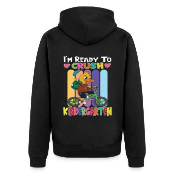 Kindergarten Child Kindergarten Gift - Unisex Premium Organic Zip Hoodie - black - Back - Nico (187cm)