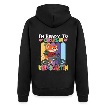 Kindergarten Child Kindergarten Gift - Unisex Premium Organic Zip Hoodie - black - Back - Nico (187cm)