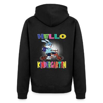 Kindergarten Child Kindergarten Gift - Unisex Premium Organic Zip Hoodie - black - Back - Nico (187cm)