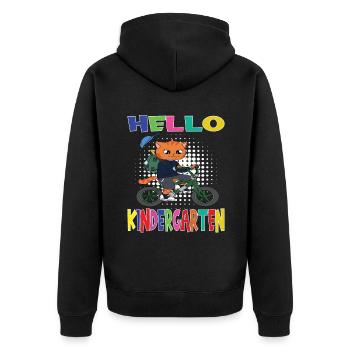 Kindergarten Child Kindergarten Gift - Unisex Premium Organic Zip Hoodie - black - Back - Nico (187cm)