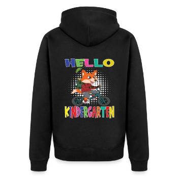 Kindergarten Child Kindergarten Gift - Unisex Premium Organic Zip Hoodie - black - Back - Nico (187cm)