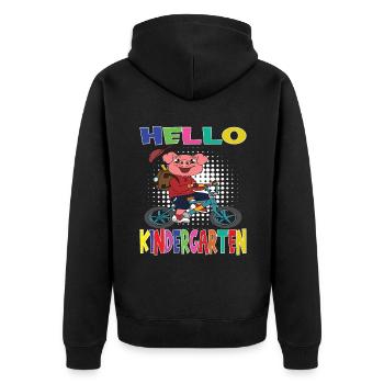 Kindergarten Child Kindergarten Gift - Unisex Premium Organic Zip Hoodie - black - Back - Nico (187cm)